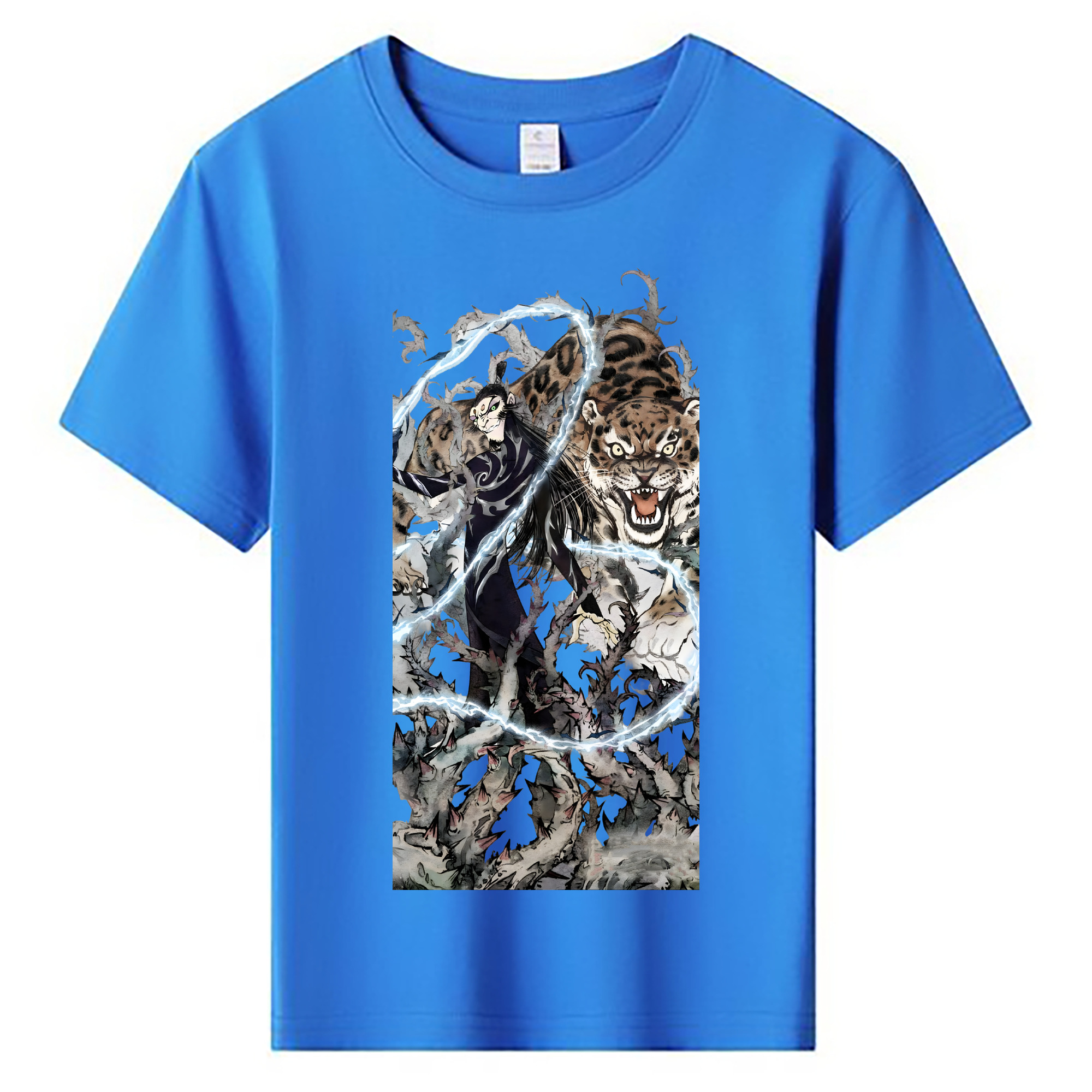 （画像用） Ne Zha 2 ナタ 魔童の大暴れ 綿100％キッズTシャツ（フロントプリント）